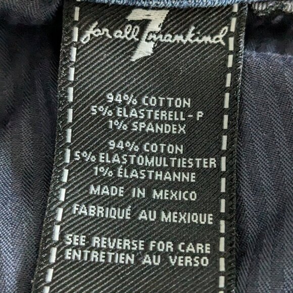 7 For All Mankind Jeans Women's 26 Blue Josefina Skinny Boyfriend Button-Fly - Picture 12 of 16